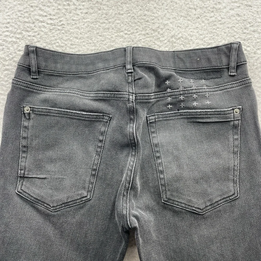 Ksubi Van Winkle Jeans Mens 33x31 Black Skinny Grunge Stretch Button Fly Surge